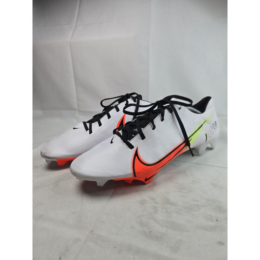 Nike Vapor 360 Speed System Football Cleats White Orange Shoes CU8273-100 Men 15